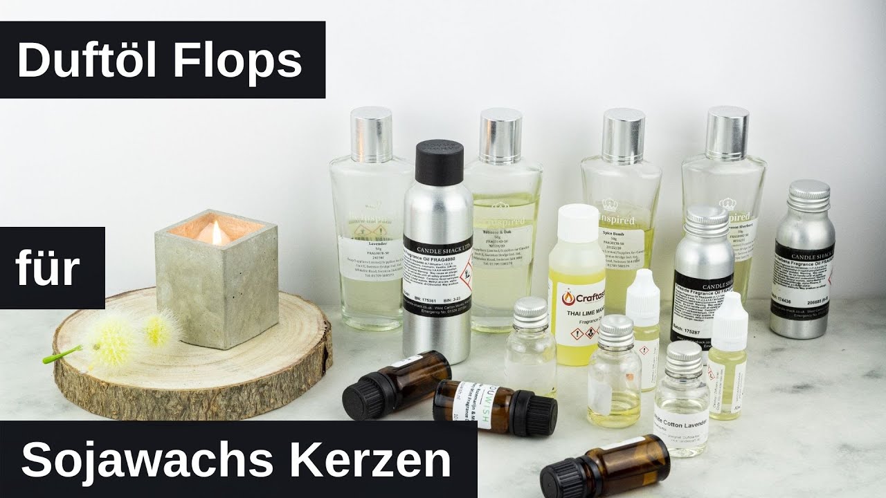 Duft&ouml;l Flops f&uuml;r Sojawachs Kerzen I Duftkerzen gie&szlig;en