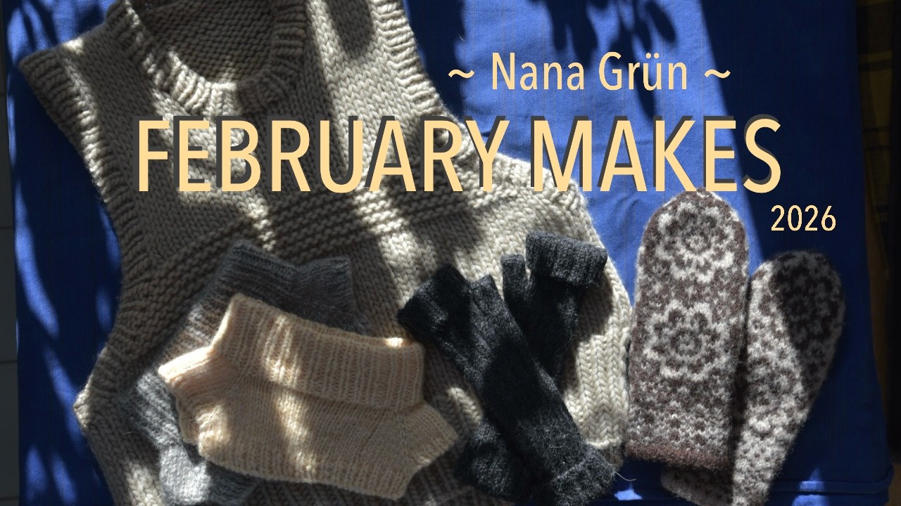 February Makes 2026: Marit Mittens, Holiday Slipover, Nola Wristwarmers