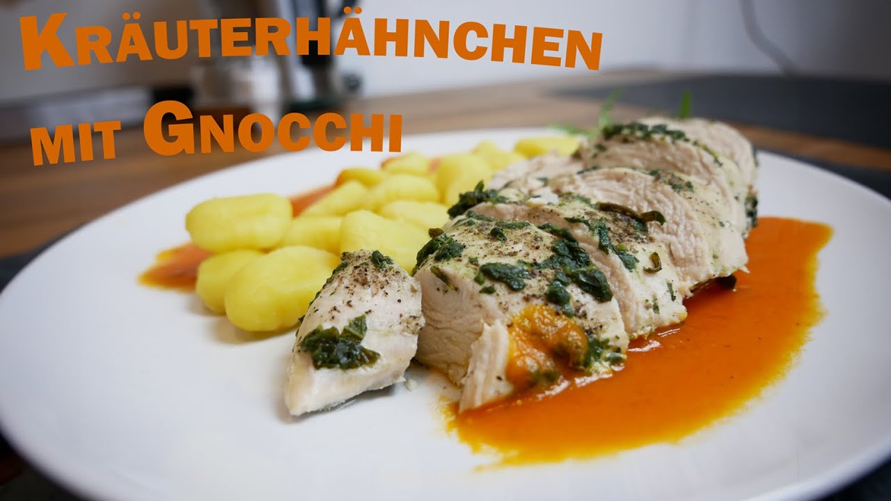 Kräuterhähnchen mit Gnocchi und Kirschtomatensauce mit dem Monsieur Cuisine Smart zubereiten