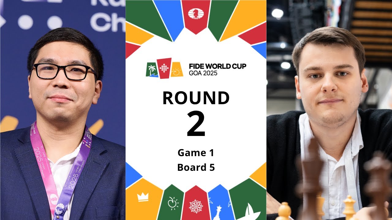 🇺🇸 Wesley So &ndash; Titas Stremavicius 🇱🇹 | FIDE World Cup 2025 | Round 2 | Game 1 | Board 5