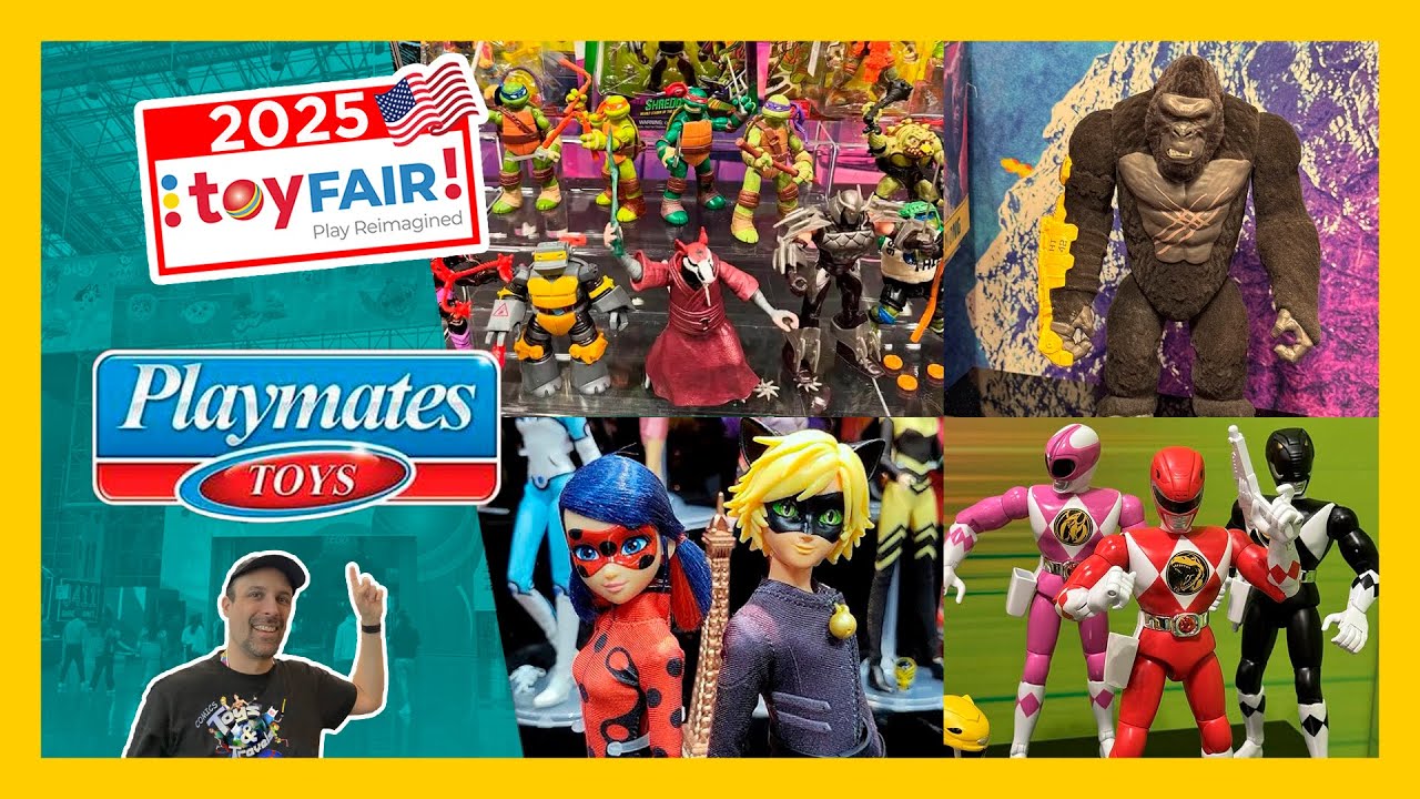 New York Toy Fair 2025 @Playmates Toys: Power Rangers, Tartarugas Ninja, Godzilla vs Kong etc