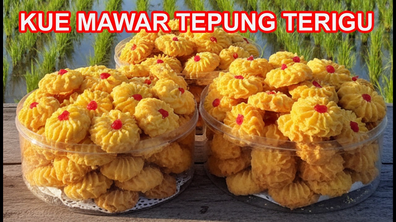 5 Bahan Saja, Kue Mawar Terigu Klasik: Tekstur Pas, Renyah di Mulut, Tanpa Ribet , Super Renyah !