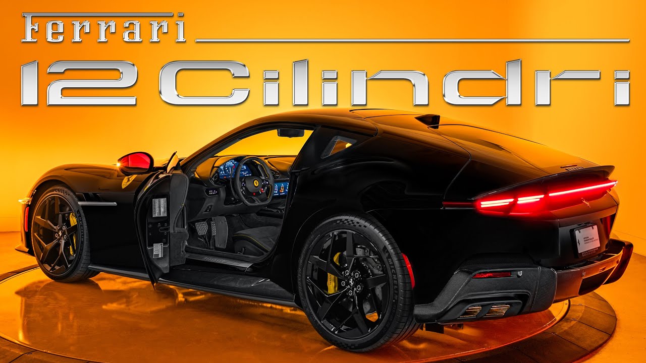 2025 Ferrari 12 Cilindri Sound, Interior, and Exterior - Nero