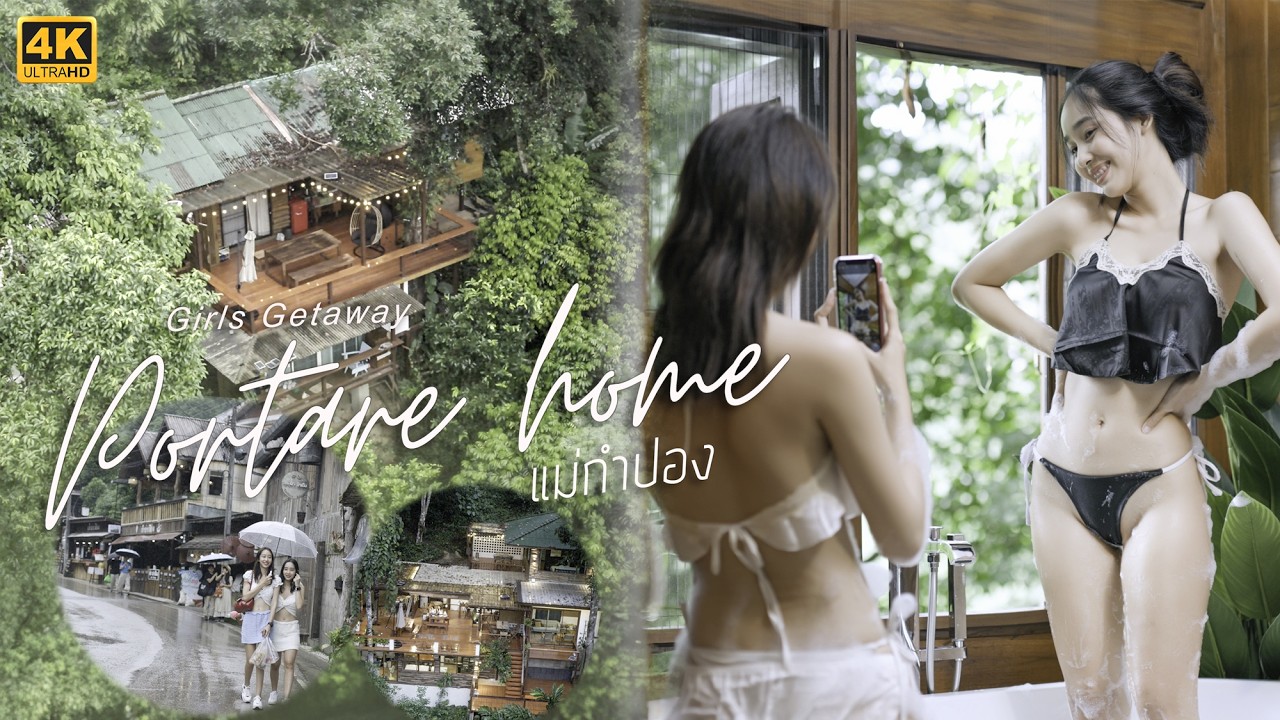 Cute girls⛺Enjoy local life in Mae Kampong Village🏡with nature & fog views🌳at Portare.home🌸ASMR EP31