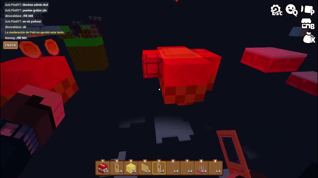 Probando el parkour de un suscriptor en Minefun.io