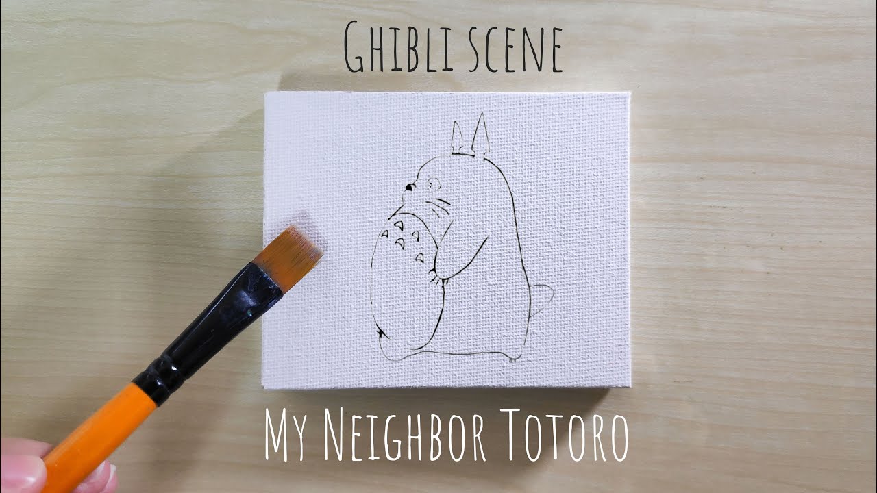 Ghibli Scene - My Neighbor Totoro #83 / Acrylic Painting for Beginners / Step by Step / Canvas Paint