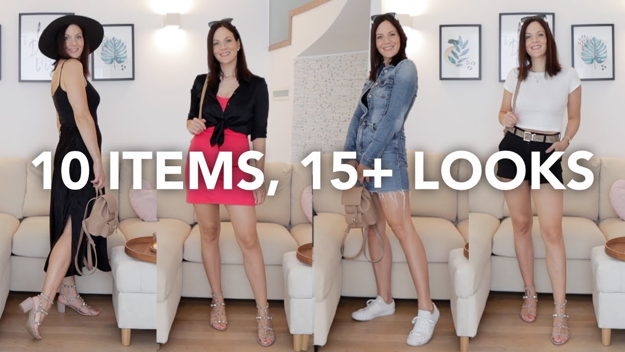 Summer TRAVEL Capsule Wardrobe (10 items, 15+ outfits)