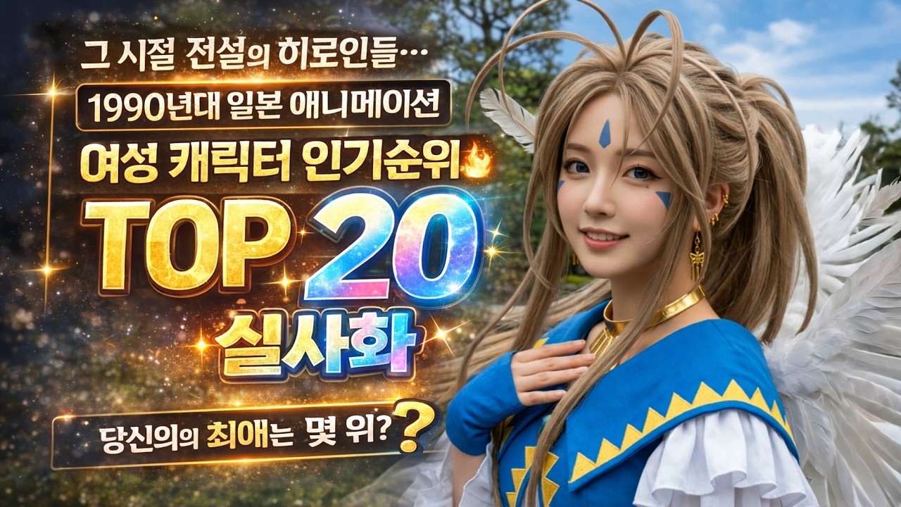 1990년대 일본 애니 여성 캐릭터 TOP 20 실사화 #anime #liveaction #애니메이션