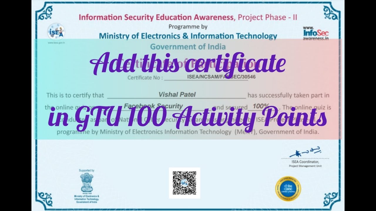 GTU 100 Points| Free Facebook Security Quiz Certificate | How to Complete 100 Points GTU ?