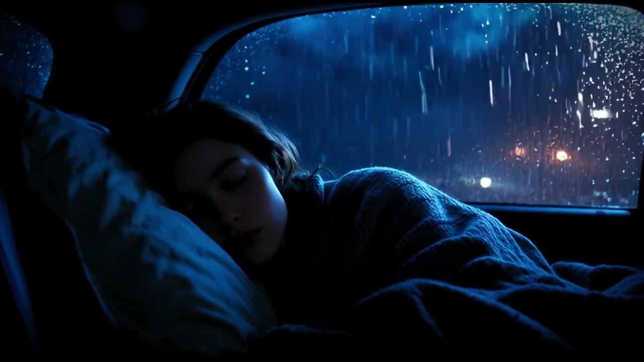 ASMR Rain in Car – Black Screen for Faster Sleep 🌙 No Music #004 