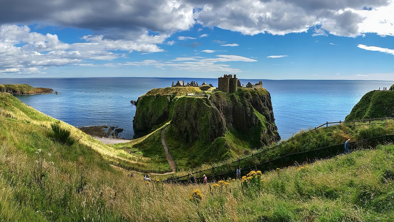 On the road from Pennan to Stonehaven, Aberdeenshire, Scotland (Full HD)