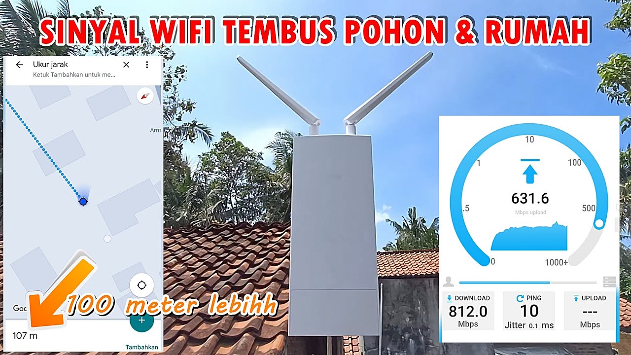 Pasang AP WiFi Voucher Tembus Rumah & Pohon dengan Cudy AP3000 Outdoor