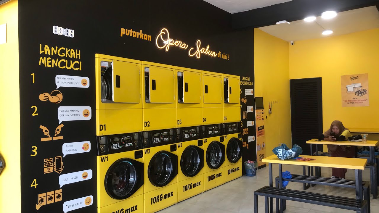 Cara mencuci di laundry koin  | sekarang pembayaran bisa via e-wallet !!