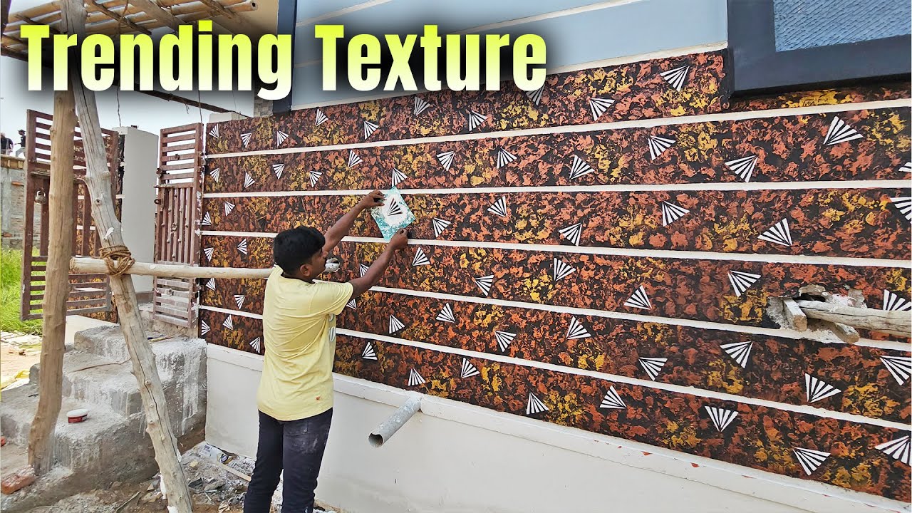 Exterior Front Elevation Texture Design | Latest Putty Finish