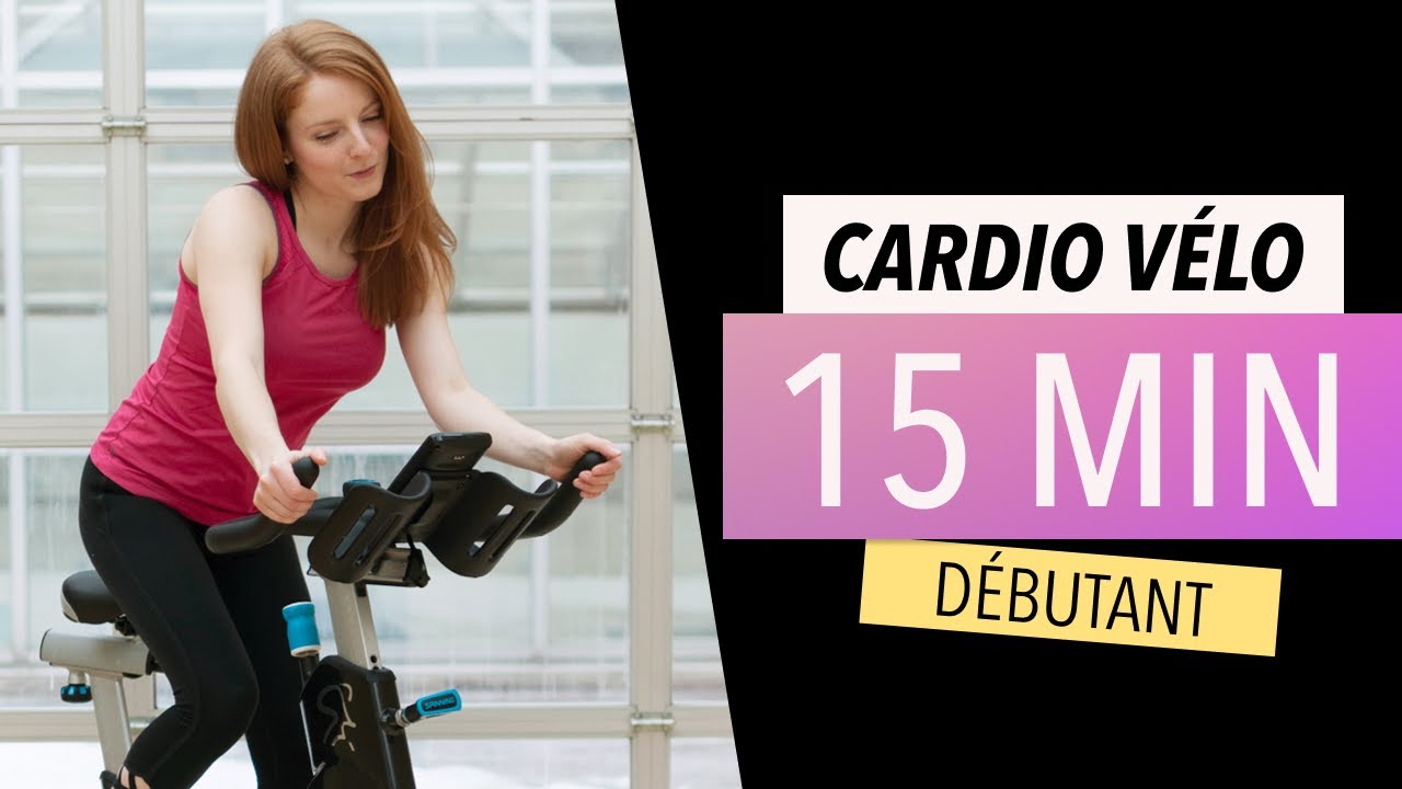 15 min cardio vélo sur le rythme / DÉBUTANT / vélo d'appartement / Corine Fortin