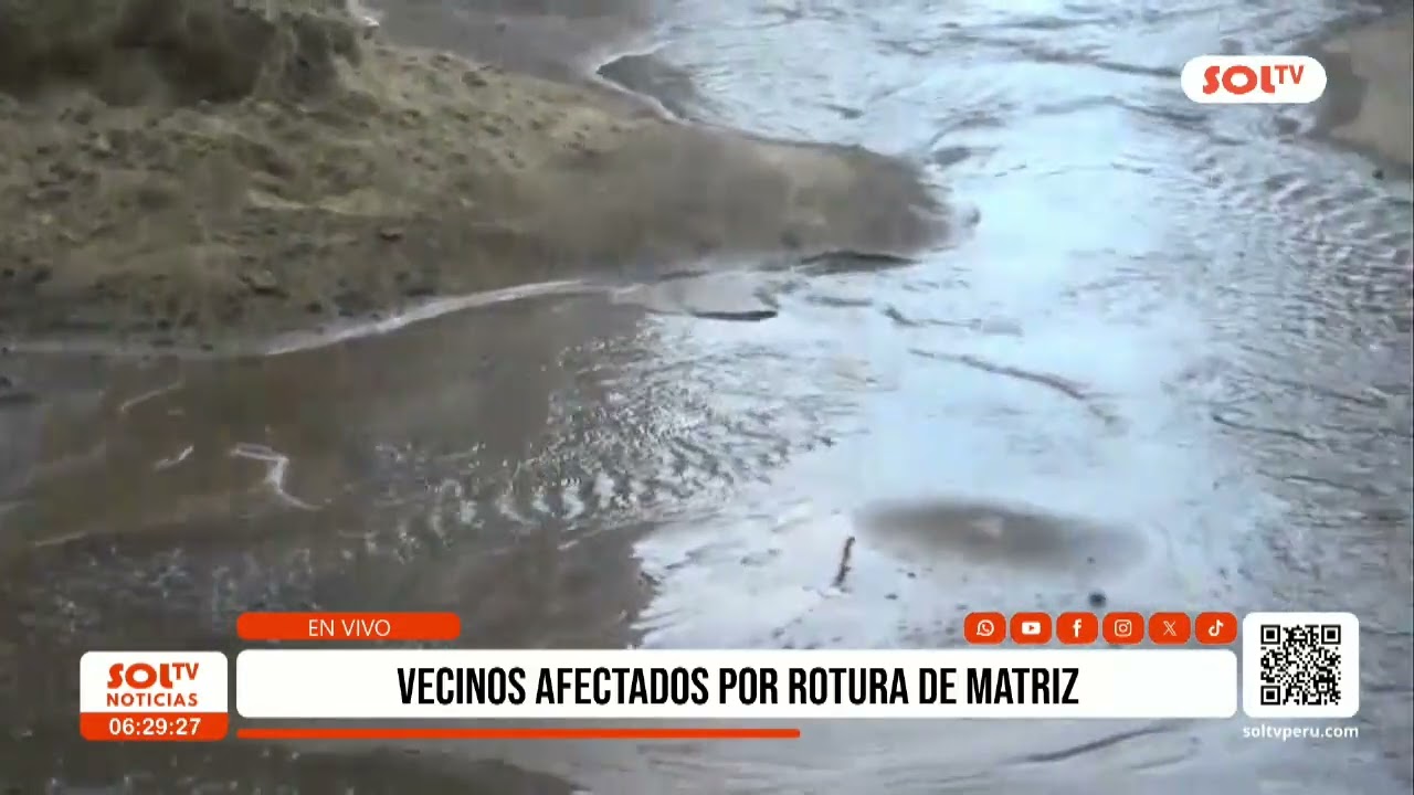Trujillo: vecinos de Urb. El Cortijo afectados por rotura de matriz