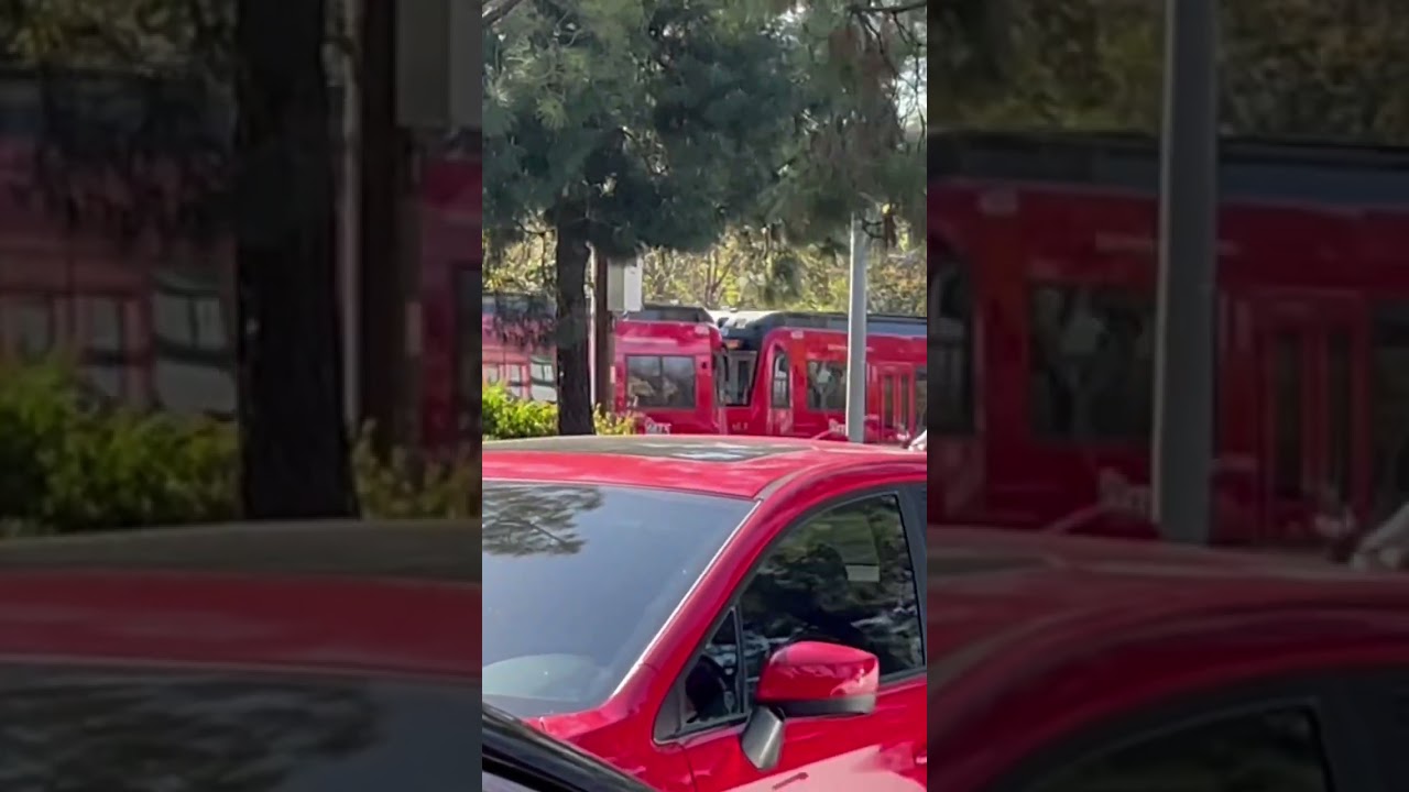 An All Red San Diego Trolley SD700