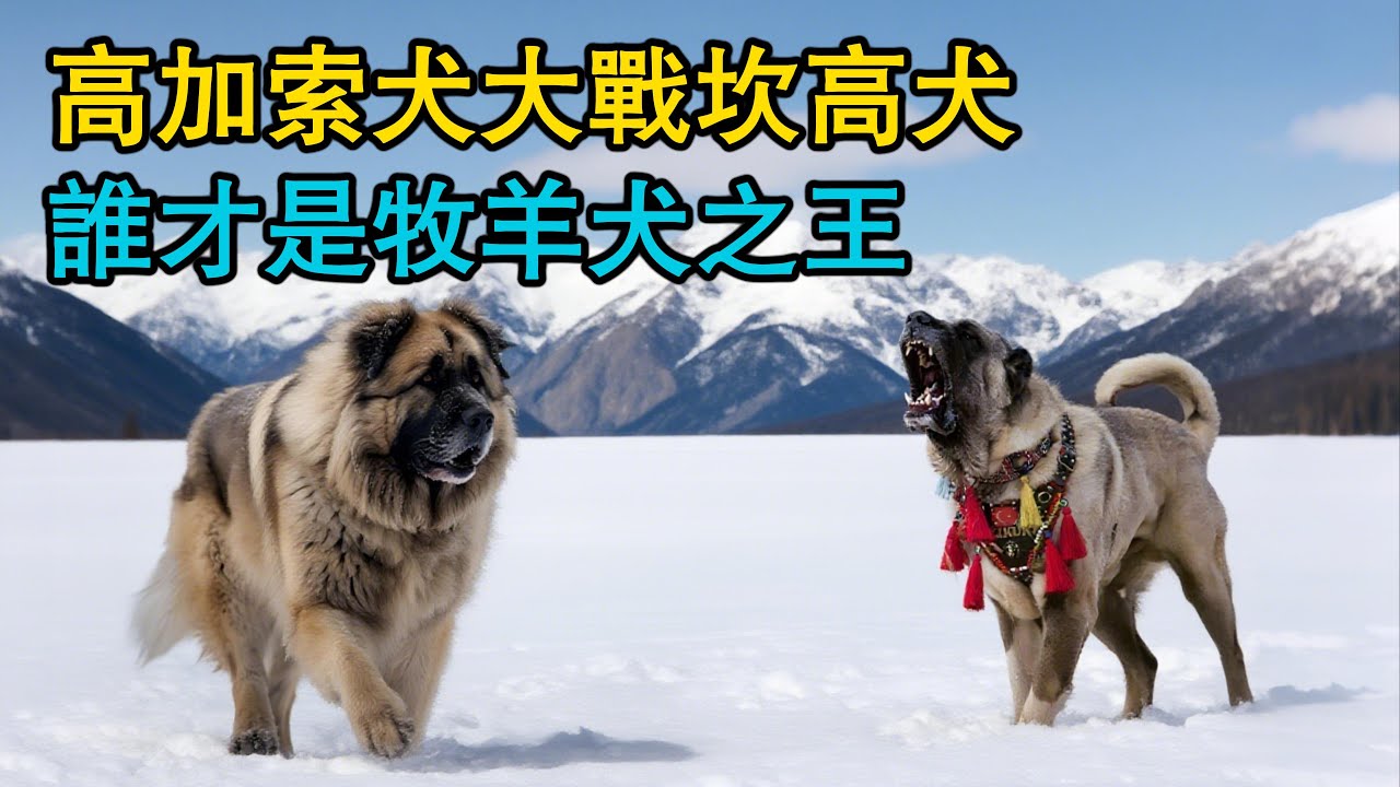 高加索犬大戰坎高犬，誰才是牧羊犬之王！小坎高犬試圖驅趕綿羊，卻被打得落荒而逃！狼群狡猾偷襲羊群，坎高犬們能否力挽狂瀾？