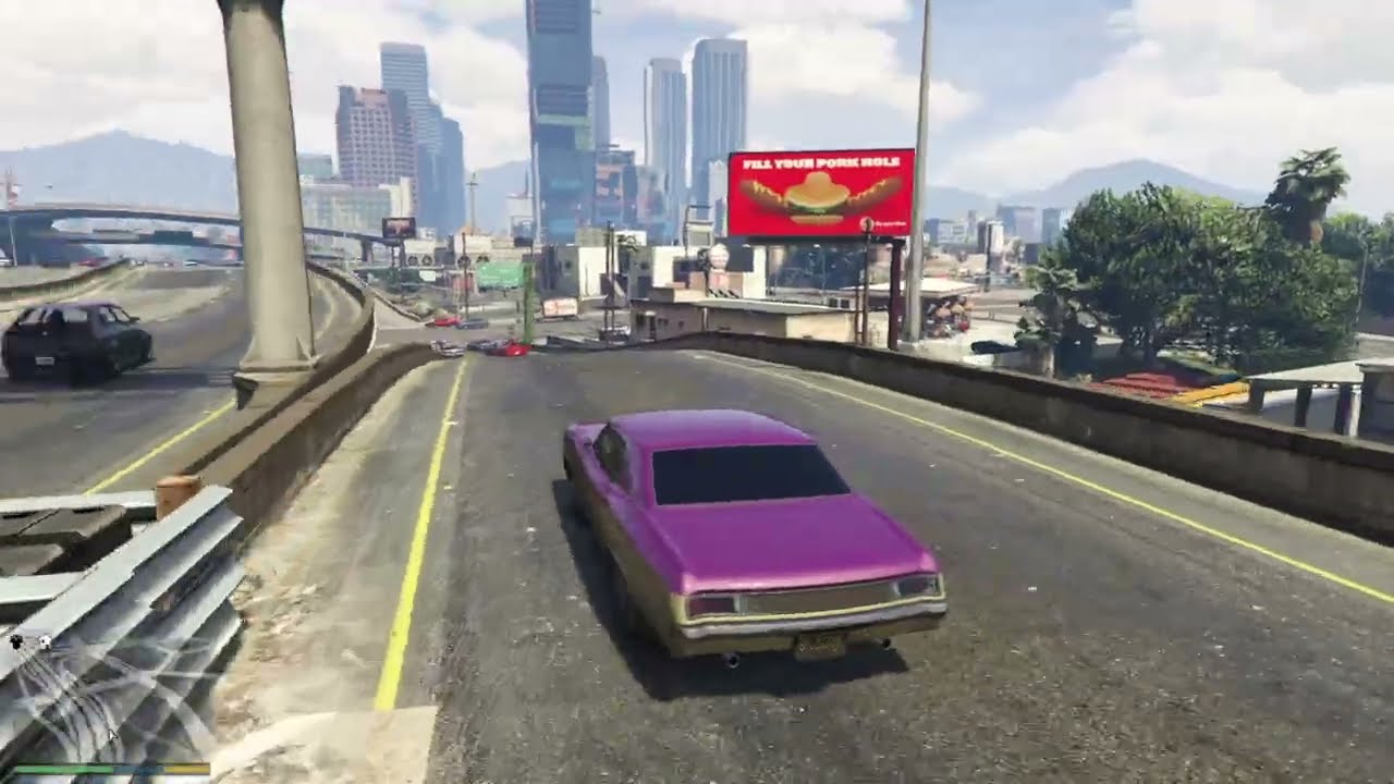 SALTANDO DE BAIXO DO VIADUTO - GTA 5 MODO HISTORIA