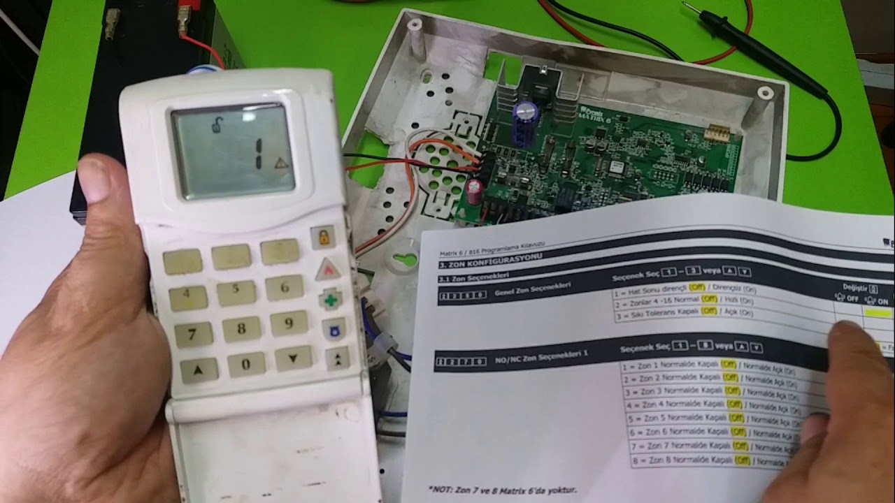 MATRIX 6/816 ALARM PANELİ RESET VE SETUP AYARLARI