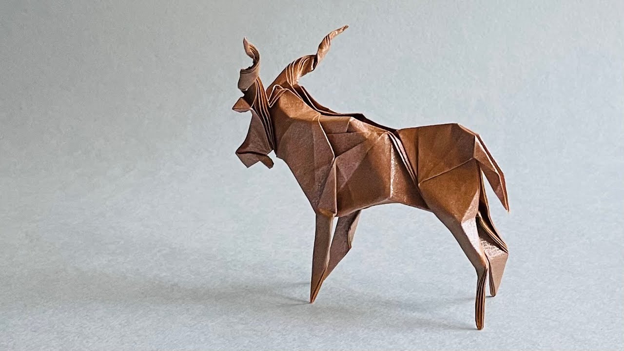 How to make origami Greater Kudu (remake), step by step tutorial