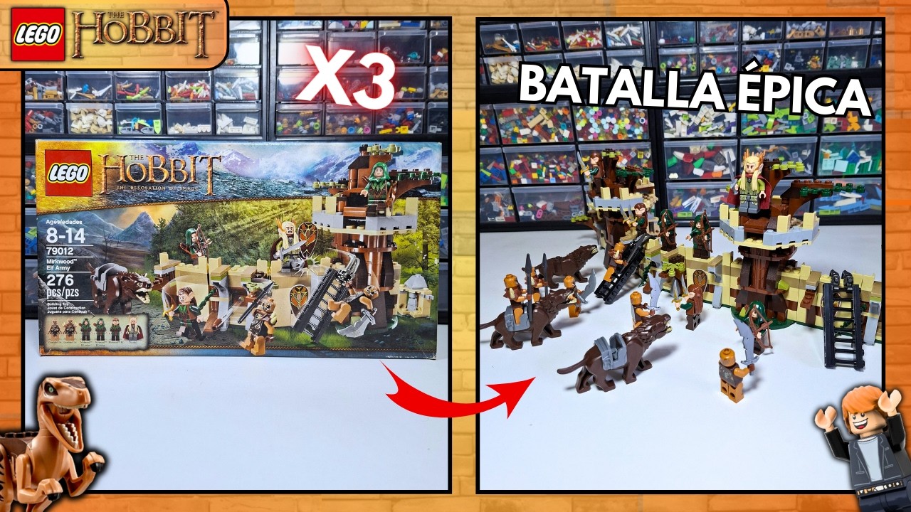 ¡JUNTAMOS 3 de estos sets para una BATALLA! - LEGO The Hobbit Mirkwood Elf Army Set(79012) X3 MOD
