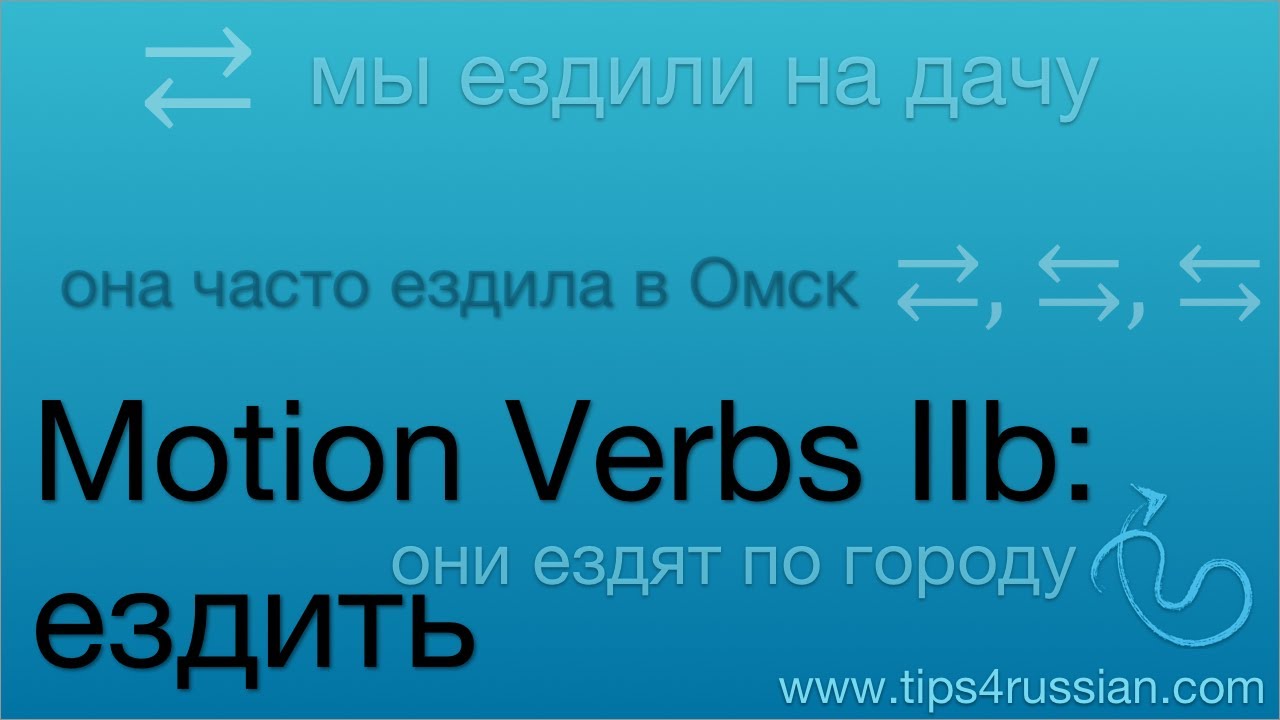 Russian Verbs of Motion IIb: 