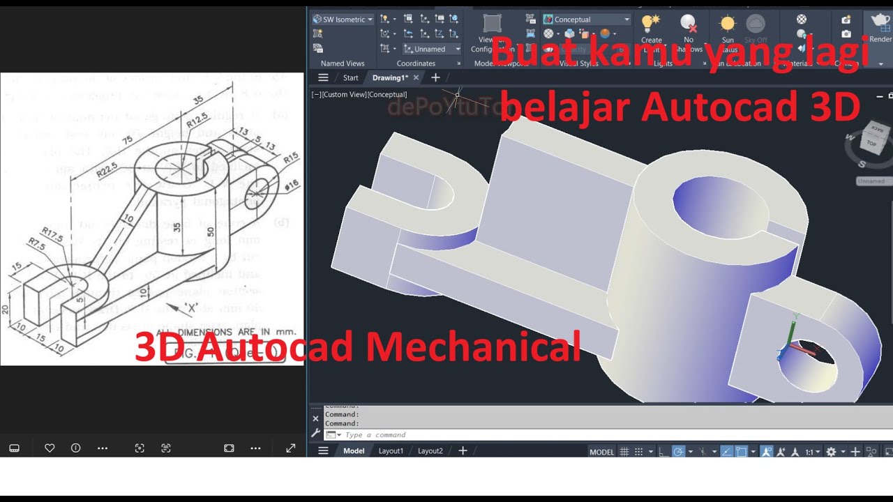 Basic Autocad 3D mechanical