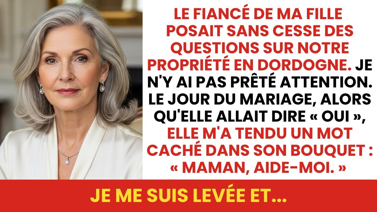 Au mariage de ma fille, elle a sorti un mot de son bouquet et me l'a tendu : « Maman…