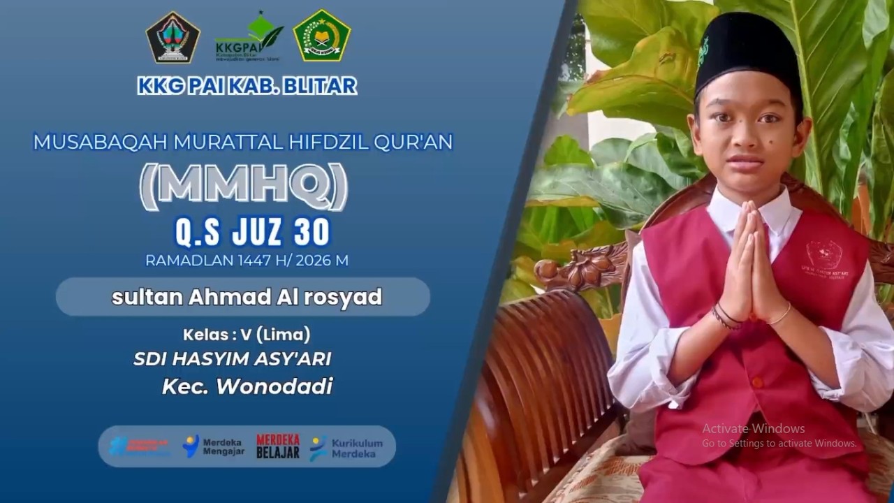 JUZ 30 | SULTAN AHMAD AL ROSYAD || SD ISLAM HASYIM ASY'ARI WONODADI