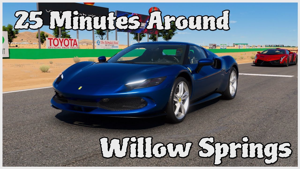 25 minutes around Willow Springs in a Ferrari 296 GTB