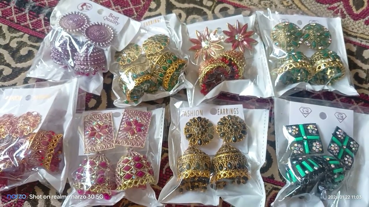 Latest new designer tokri jhumke 🥰👌!! Punjabi jhumka video 📸 !! daily #Vlog