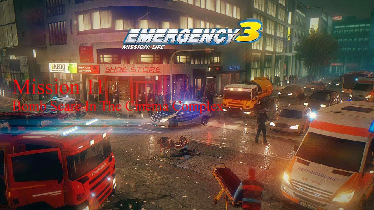 Let's Play Emergency 3 Mission 11 - Bomb Scare In The Cinema Complex