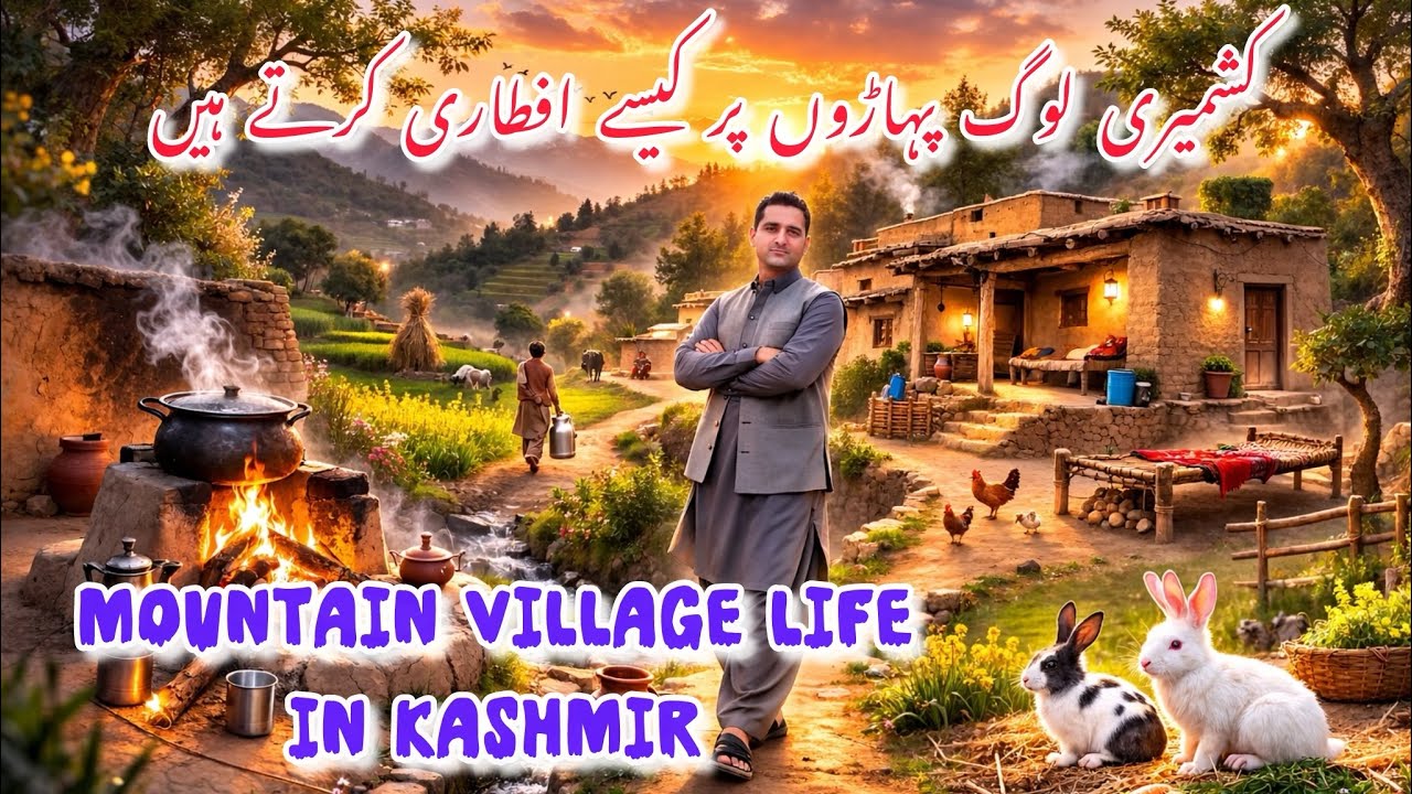 The real village life in Kashmir || mountain village life کشمیر کے پہاڑوں پر روزہ کیسے افطار کیاجاتا