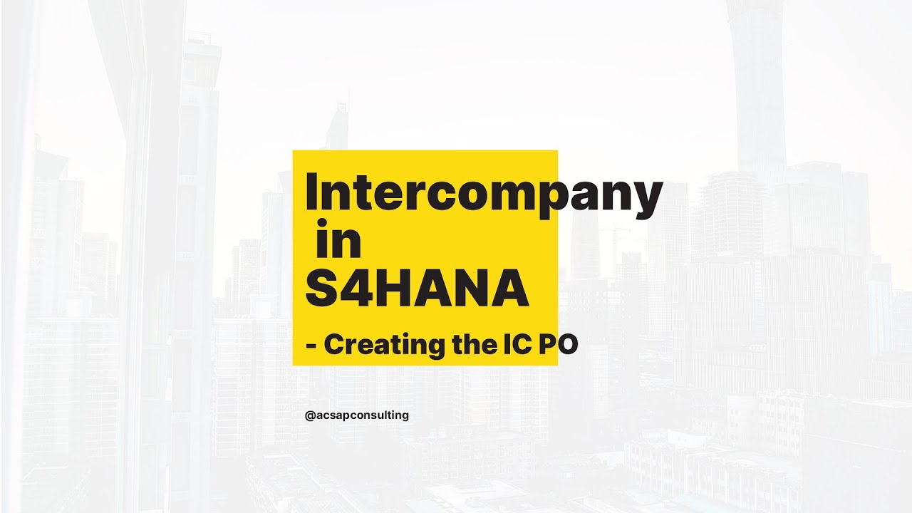 5. Intercompany Purchase Order and Delivery  |  How it is different from Trade  |  AC SAP Consulting