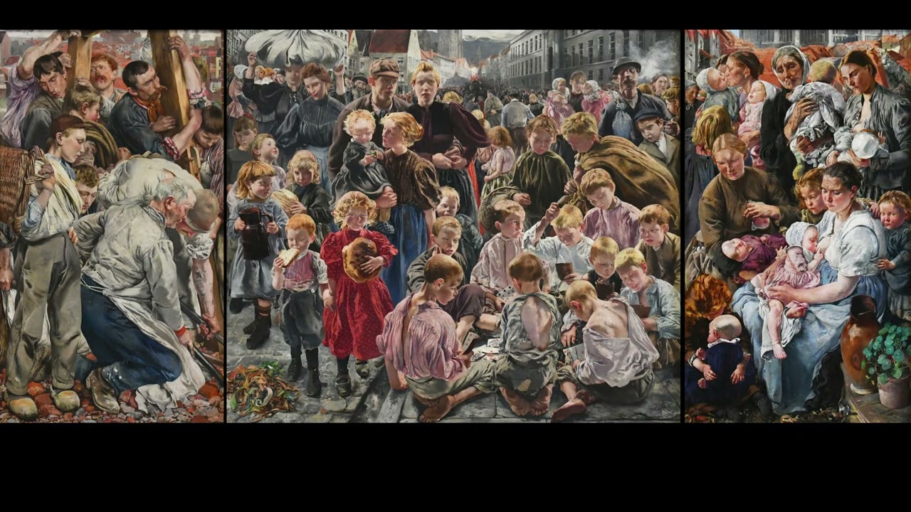 L&Eacute;ON FR&Eacute;D&Eacute;RIC, PINTOR SIMBOLISTA BELGA, M&Iacute;STICO, CRISTIANO, SOCIAL.