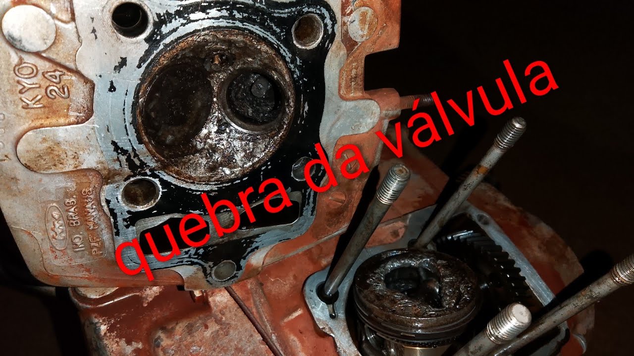 Cg Honda furou pistão qua quebra da válvula 