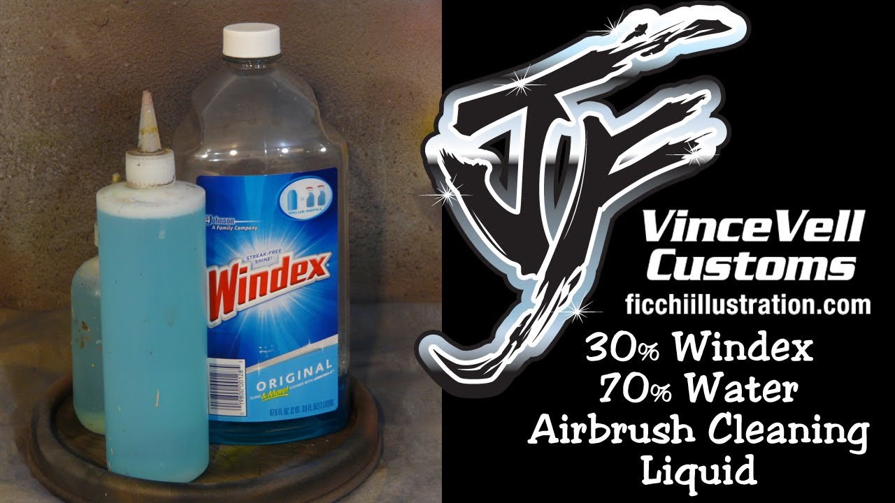 Using Windex & Water for Aibrush Cleaning Liquid 30/70
