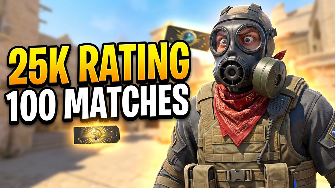 25,000 rating in 100 matches? CS2 challenge. I thought it was realistic...