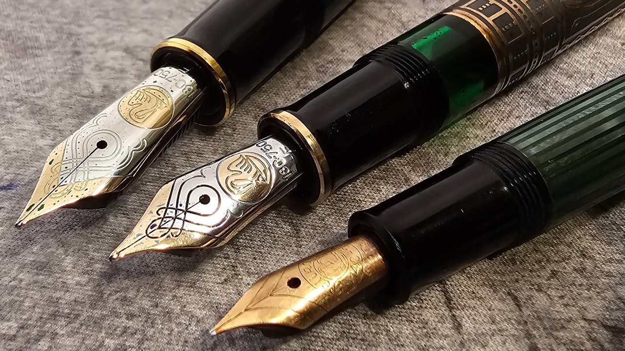 Подробный обзор современных перьев Pelikan Souveran M800/805 и M1000/2005 с образцами письма