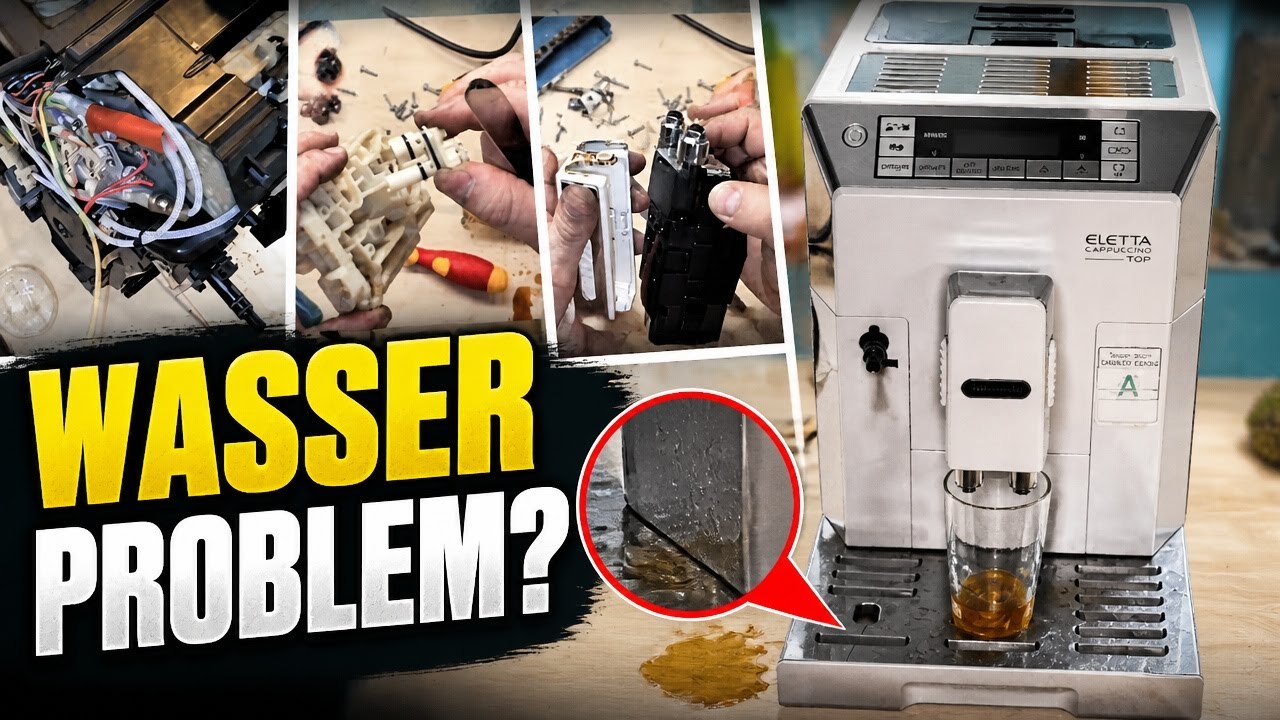 Delonghi Eletta Verliert Wasser in der auffangschale und neben der Maschine links. Fehler Reparatur