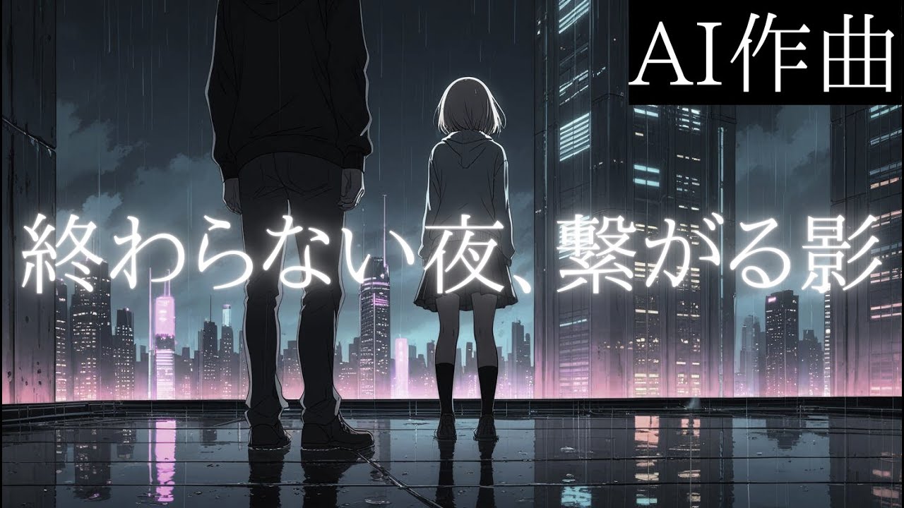 【AI作曲・男性目線の夜に駆ける】終わらない夜、繋がる影【止められなかった僕の本音】