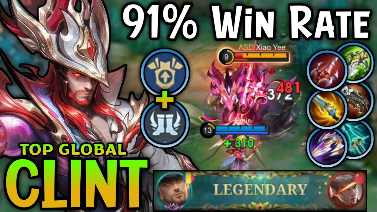 Clint Best Build And Emblem 2026!! 91% Win Rate - Build Top Global Clint - Mobile Legends