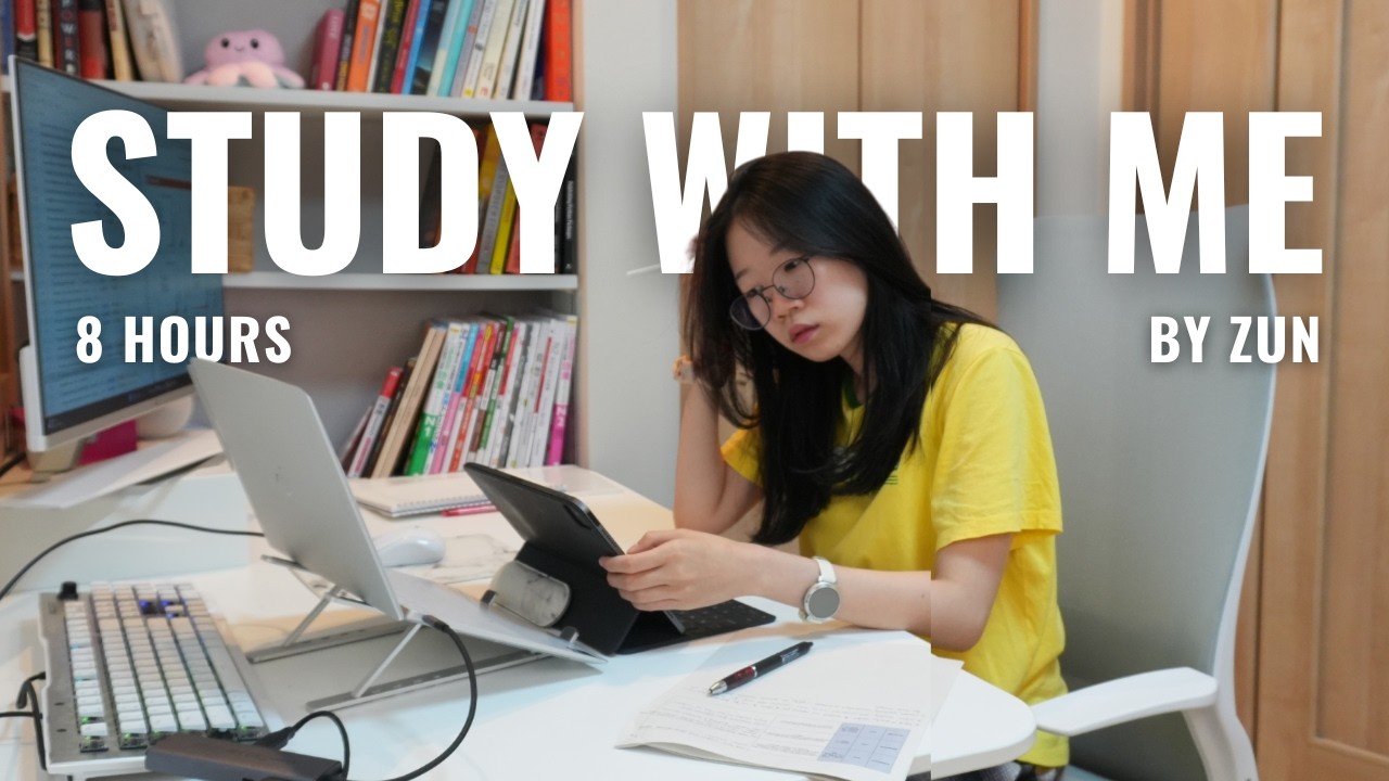 8-hour study with me 📚・calm piano 🎹・pomodoro 50/10 🕰️・jlpt n1 🏯