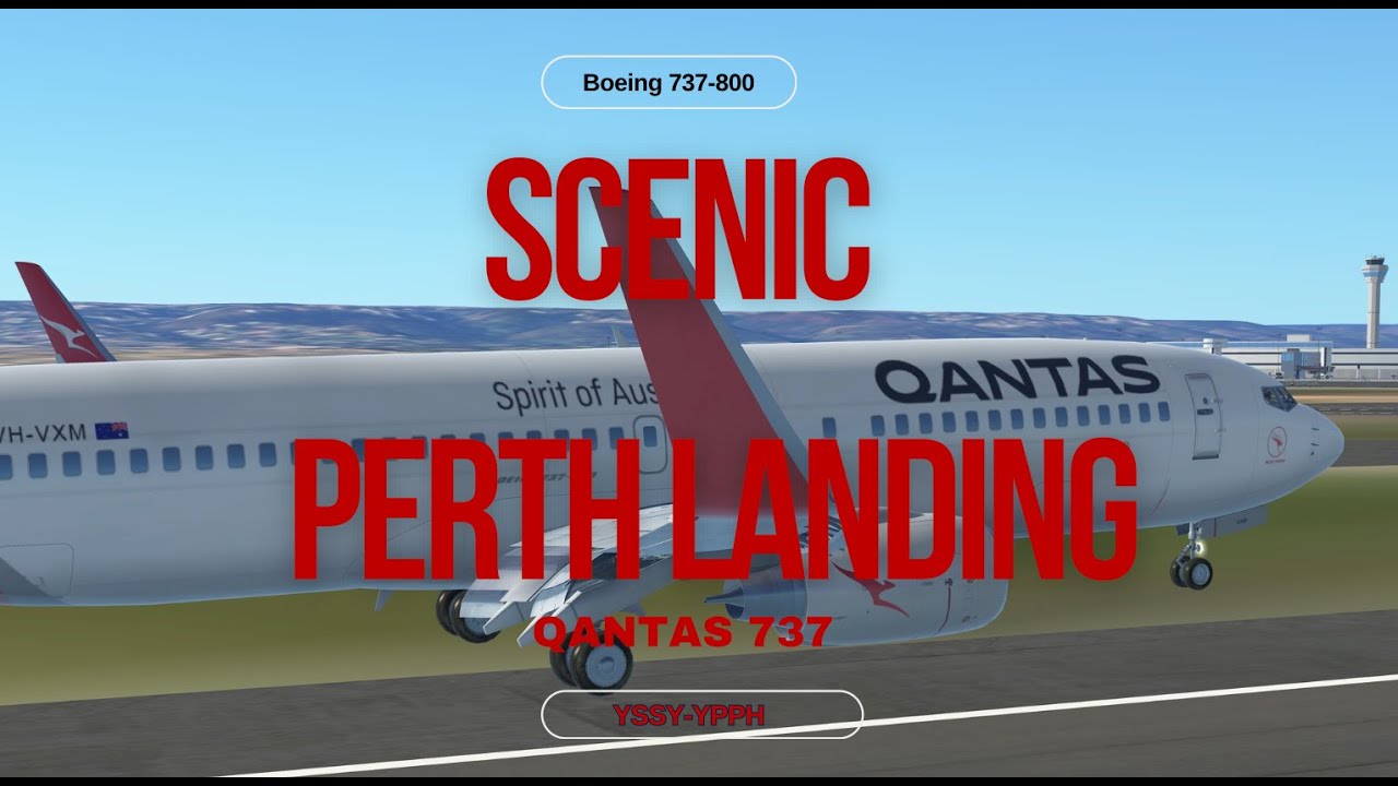 Scenic Perth Landing | QANTAS 737 | Infinite Flight