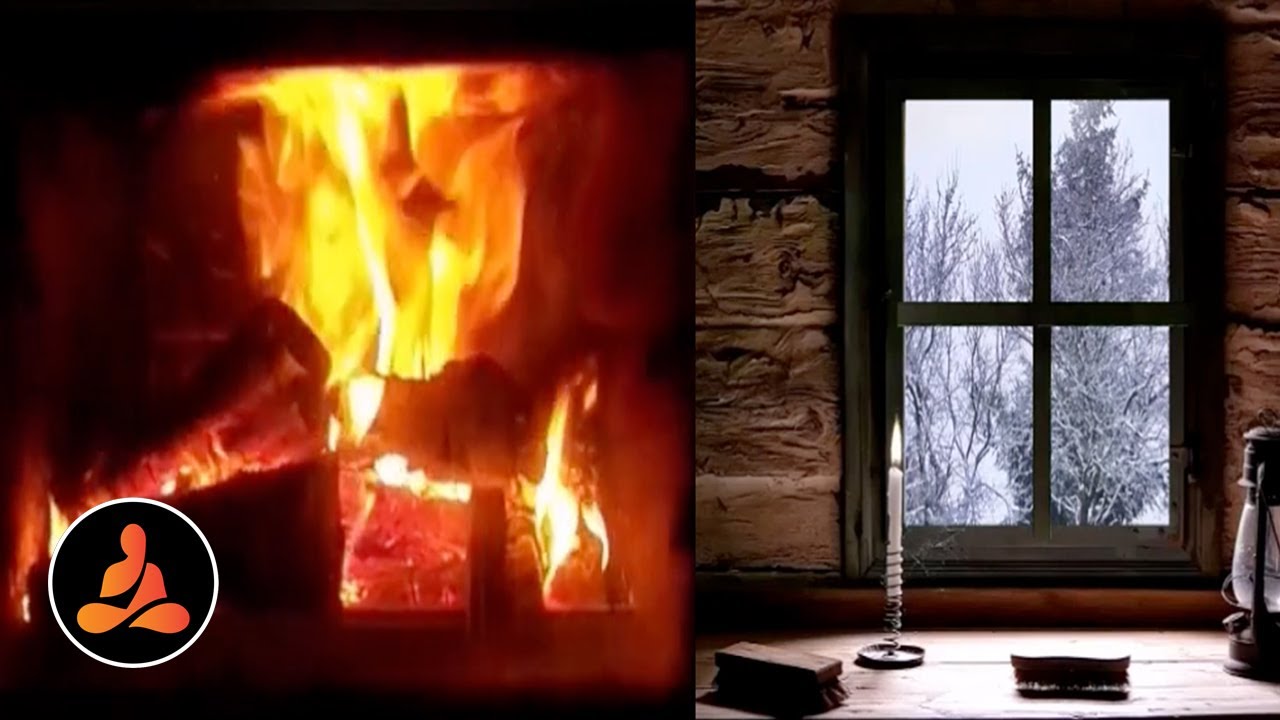 30 Minute Fireplace and Snow Relaxing Piano Music -NO ADS- Relax Your Mind - Calm Piano Music 🖤22