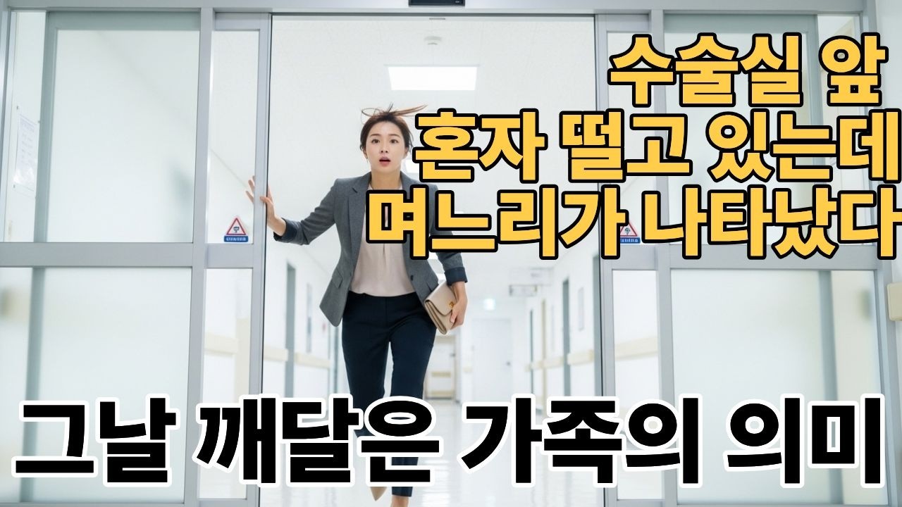 수술실 앞에서 떨고 있는데 며느리가 내 손을 잡았습니다.. 그 순간 알았어요. 가족이 뭔지