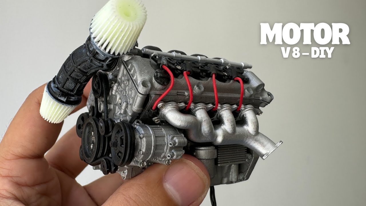 Construyendo el MOTOR V8 M&aacute;s Peque&ntilde;o Que Ver&aacute;s!! DIY-CLH