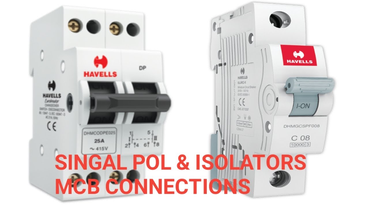 mcb connection || mcb connections input and output real