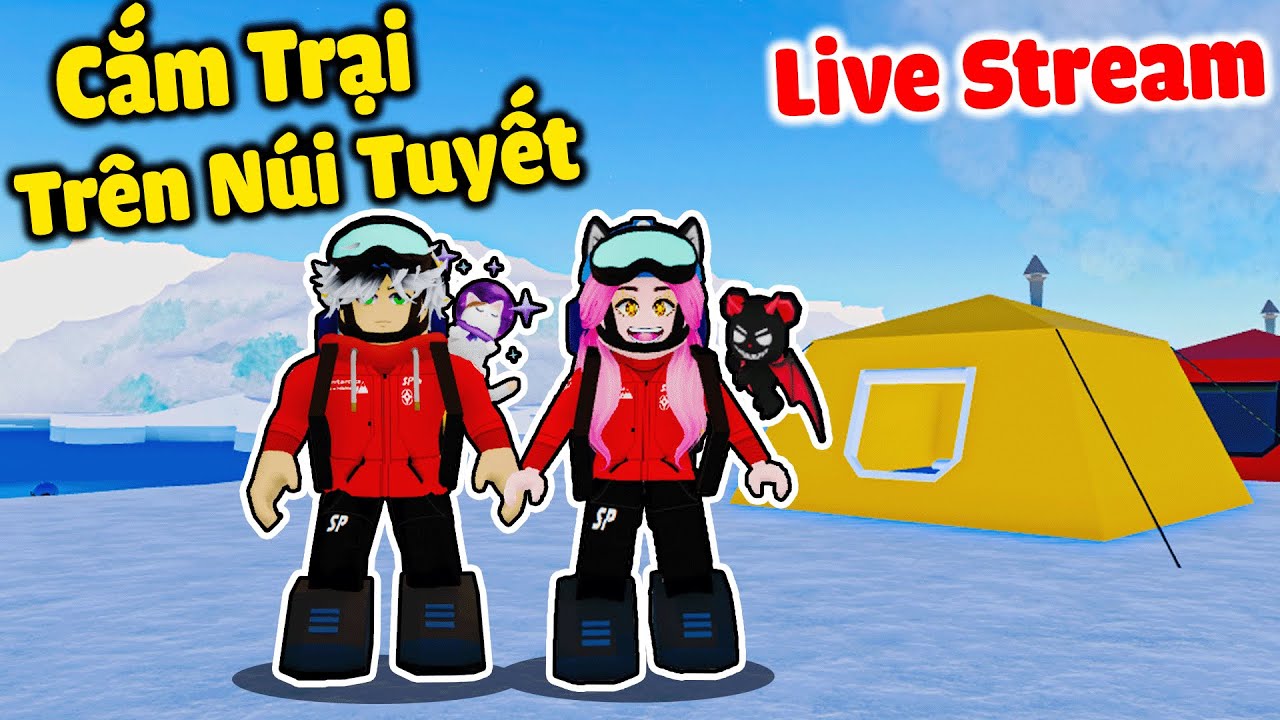 MỀU THỬ THÁCH 24 GIỜ CẮM TRẠI NÚI TUYẾT CÙNG REDHOOD TRONG ROBLOX*REDHOOD KHÁM PHÁ NAM CỰC | RM TV